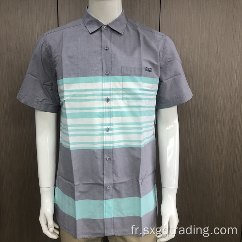 Chemise à manches courtes homme nouveau style 100% coton